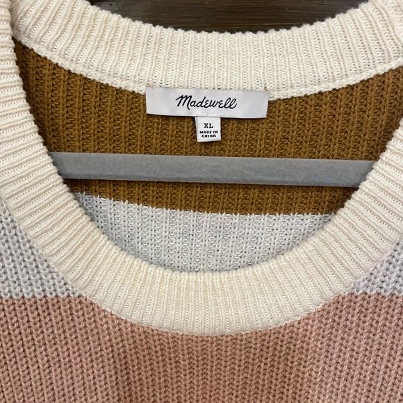 NWOT Madewell color block, striped oversize sweater - Picture 6 of 6